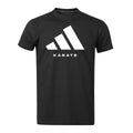 adidas Karate T-Shirt Black Casual Training 100% Cotton Mens