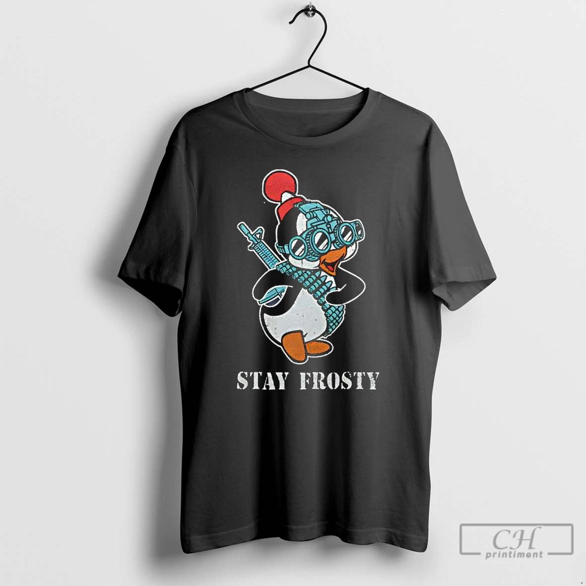 Premium Tactical Penguin Stay Frosty T Shirts