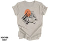 Tiger Comfort Tee Cute Graphic Shirt Boho Style Animal Print Soft Relax