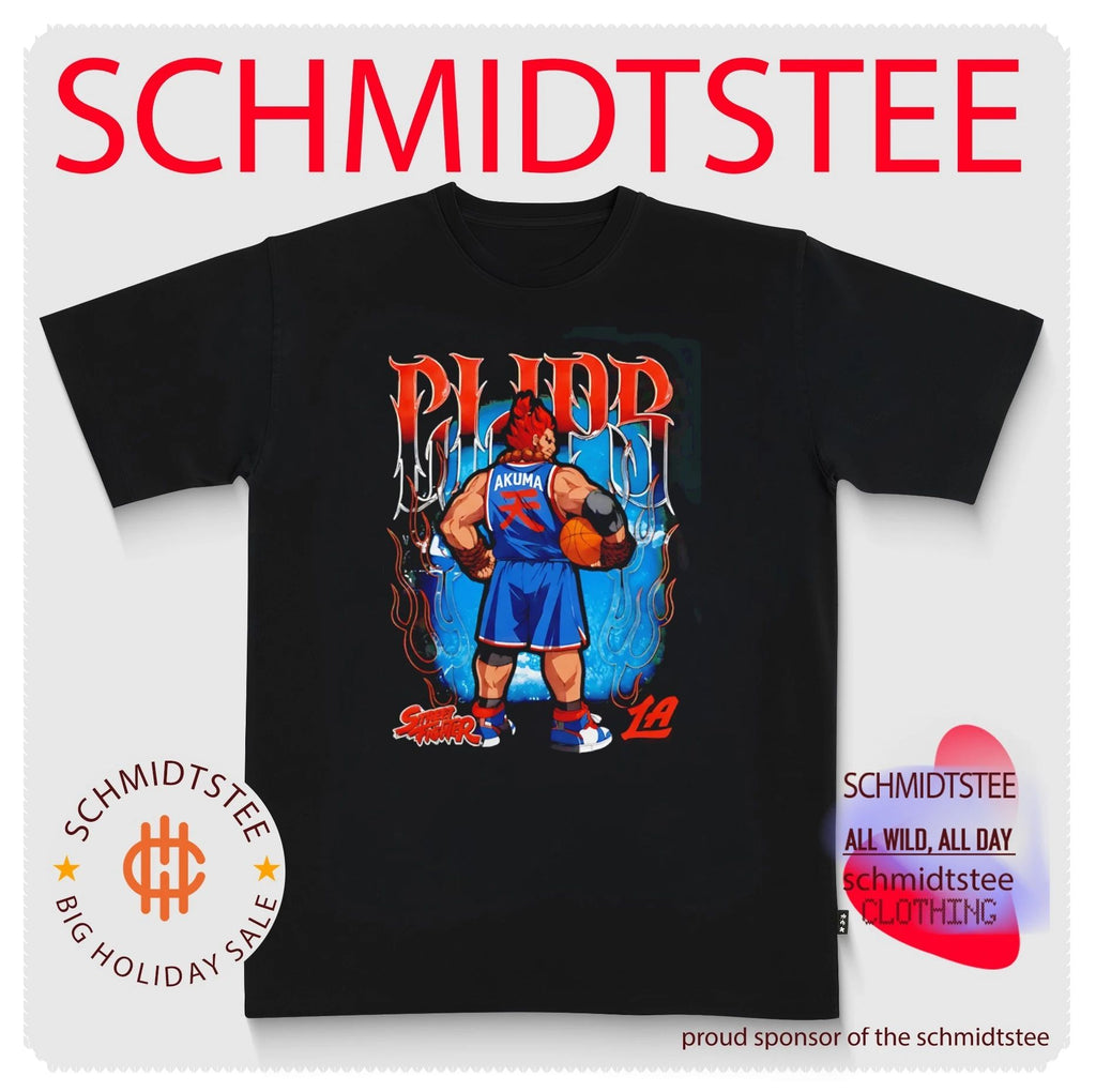 Street Fighter Akuma Los Angeles Clippers Basketball Jersey Gothic Flame shirt