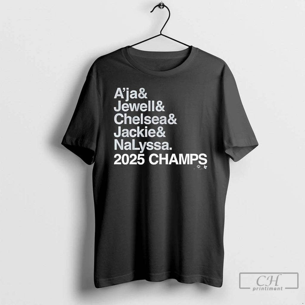 Classic Las Vegas Aces Ampersand 2025 Champions T Shirts