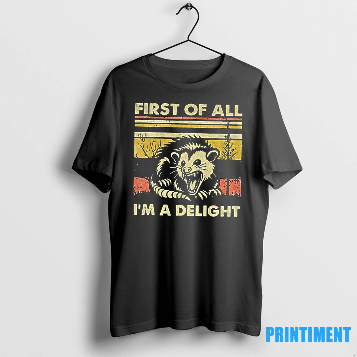 First Of All Im A Delight Funny Opossum Retro Tshirts Sweater