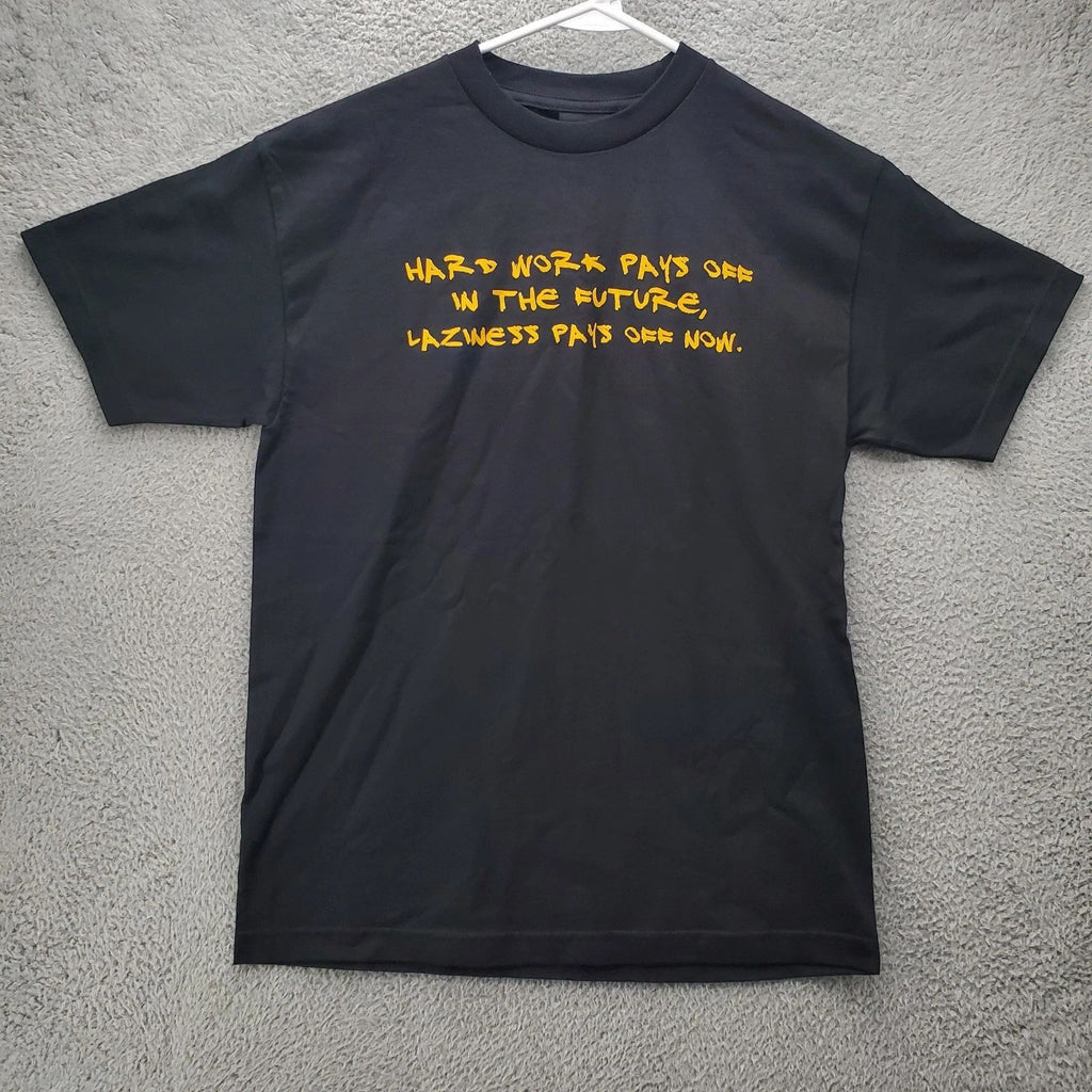Vintage Top Heavy Quote T Shirt Mens Medium Funny Y2K Skater Grunge "Hard Work"