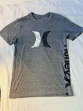 y2k 2000s mallgoth hurley by buckle butterfly logo tee spellout Gray Medium