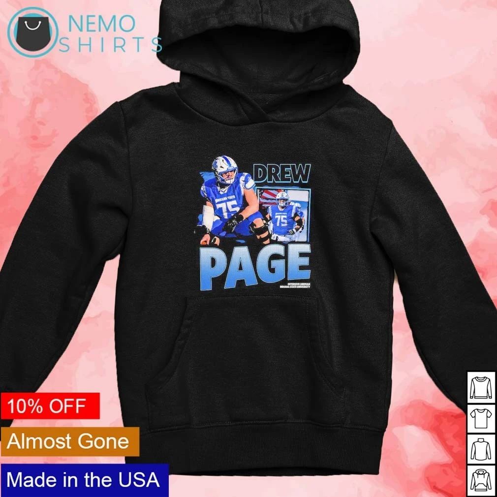 Drew Page Indiana State University Offensive Lineman No 75 shirt
