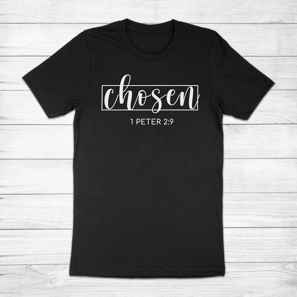 Chosen 1 Peter 2:9 Bible Quote Jesus Faith Church Christian Unisex Tee T-Shirt