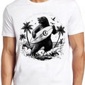 Dinosaur Surfing Surfboard Surfer Hawaii Hilarious Witty Humor Funny Meme Gift T