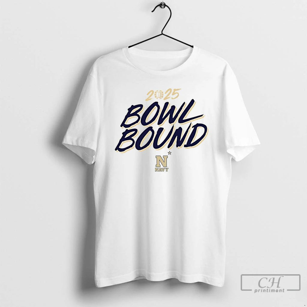 Classic Navy Midshipmen 2025 Bowl Bound Logo T Shirts