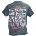 Southern Attitude Preppy Keep My Mouth Shut T-Shirt