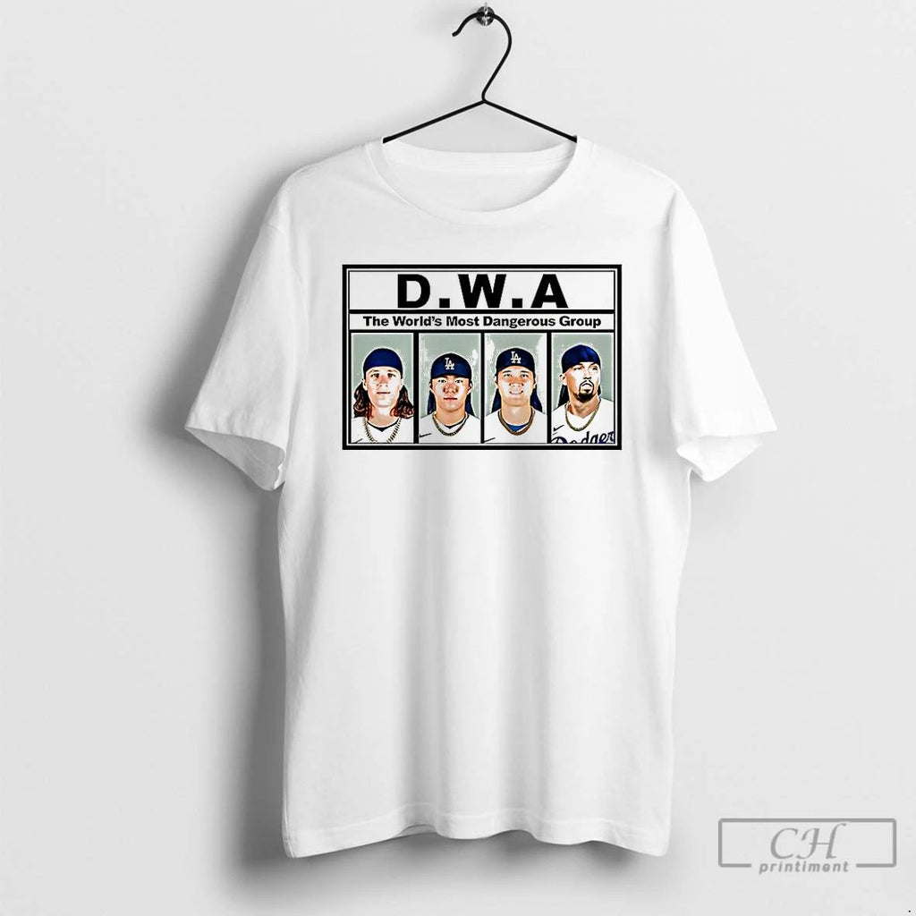 Classic Los Angeles Dodgers Baseball Dwa The Worlds Most Dangerous Group T Shirts