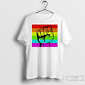 Premium Rainbow Fist Lgbtq Pride Graphic T Shirts