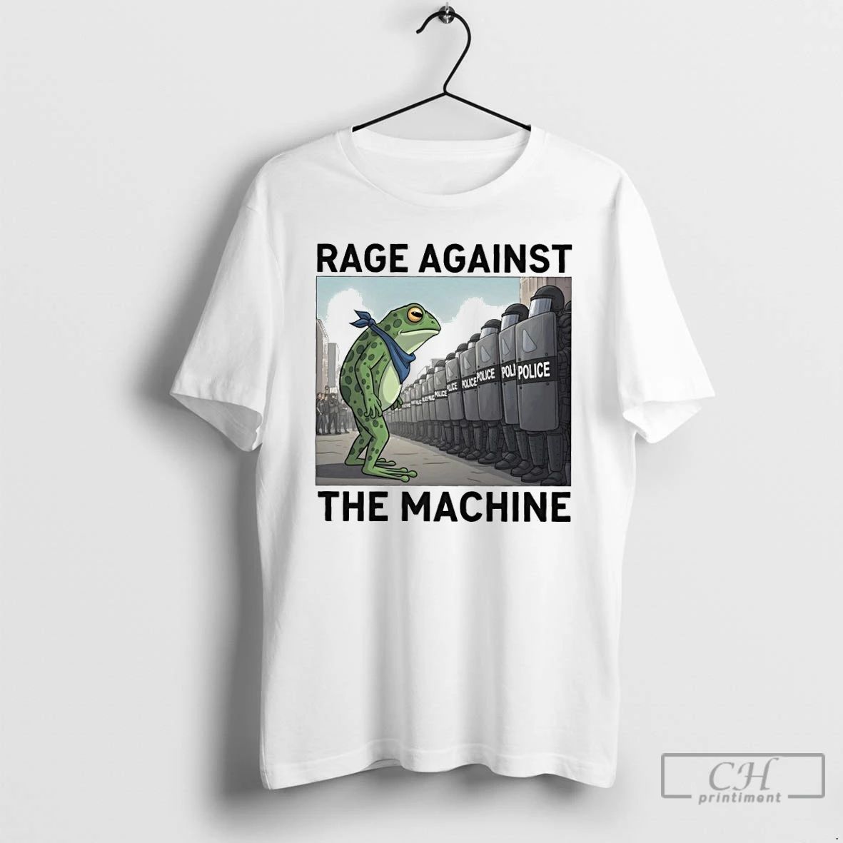 Classic Rage Against The Machine Portland Frog Protest Political Activist Anti Fascism Graphic T Shirts
