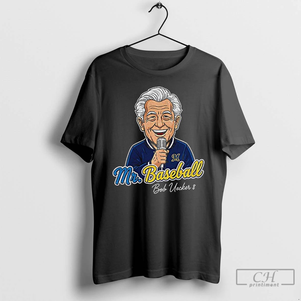 Classic Mr Baseball Bob Uecker Milwaukee Brewers Baseball Tribute Mlb Baseball T Shirts
