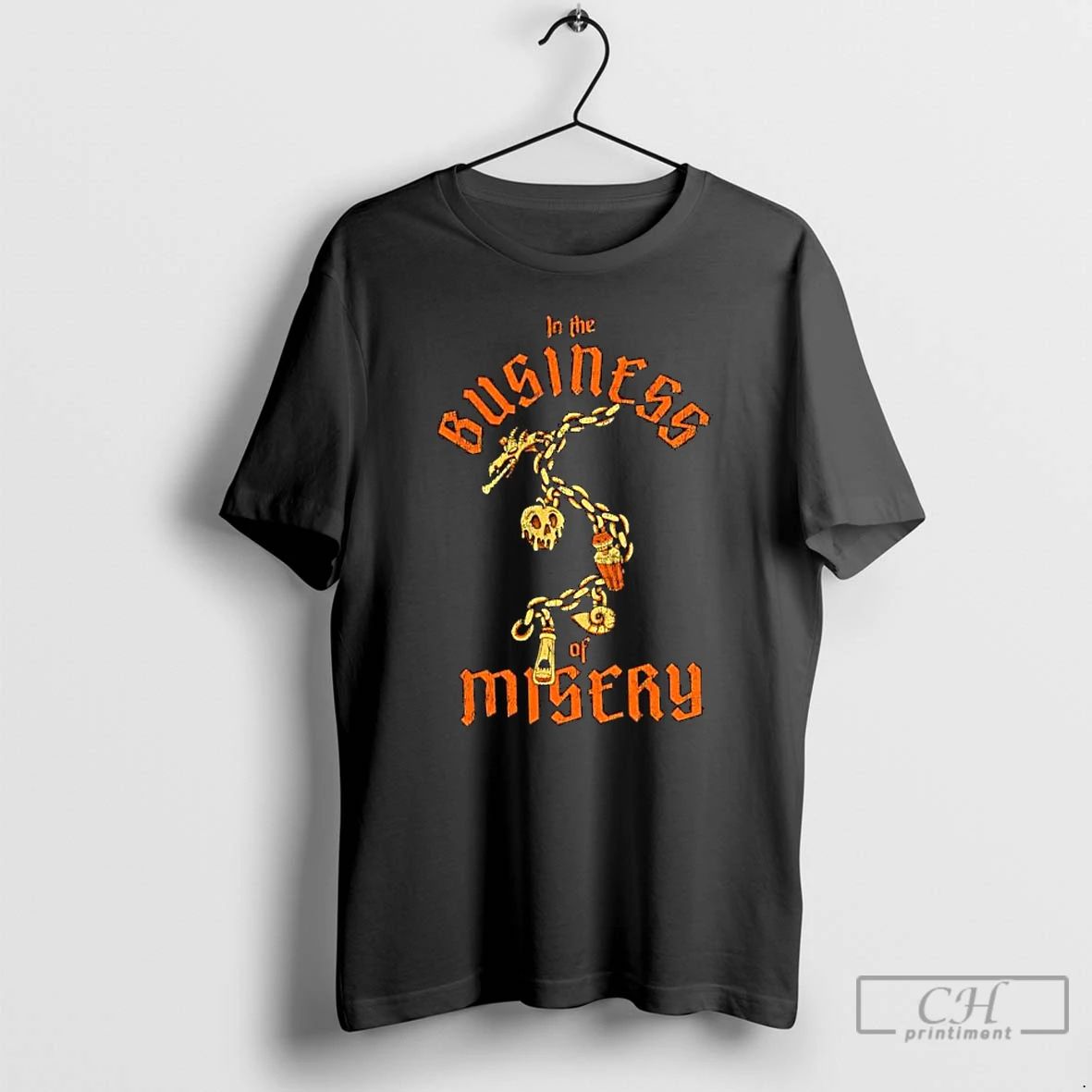 Premium In The Business Of Misery Dragon Chain With Charms T Shirts