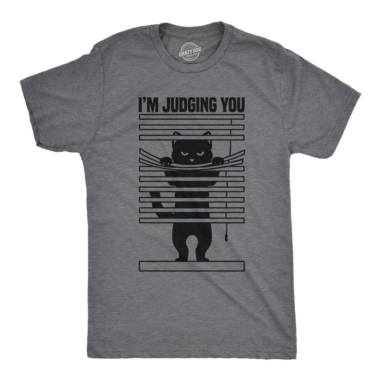 Mens Im Judging You Funny T Shirts Sarcastic Kitten Graphic Tee for Men