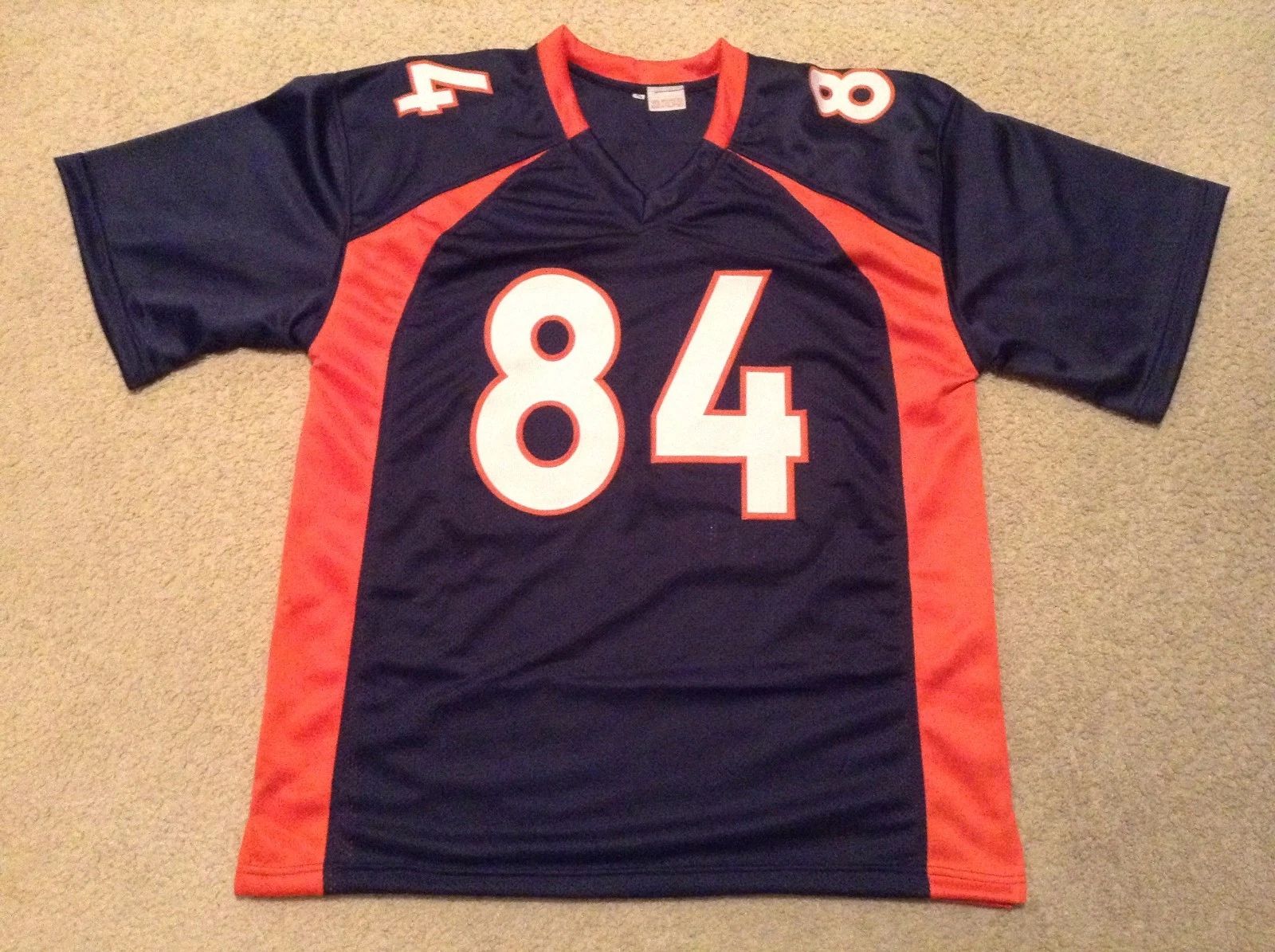 Custom Shannon Sharpe Blue Mesh Football Jersey