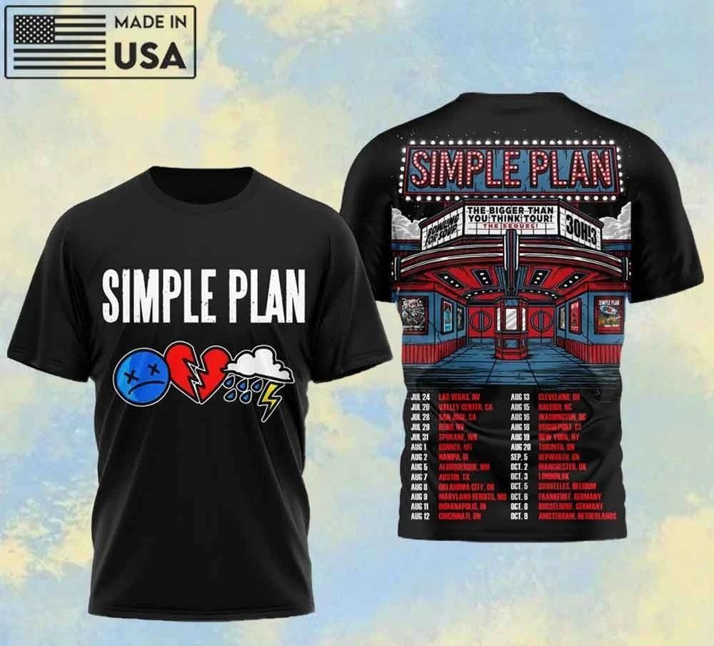 Simple Plan The Bigger Than You Think Tour AOP T-Shirt