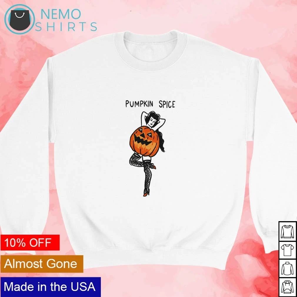 Pumpkin Spice Pin-Up Girl Halloween Fall shirt