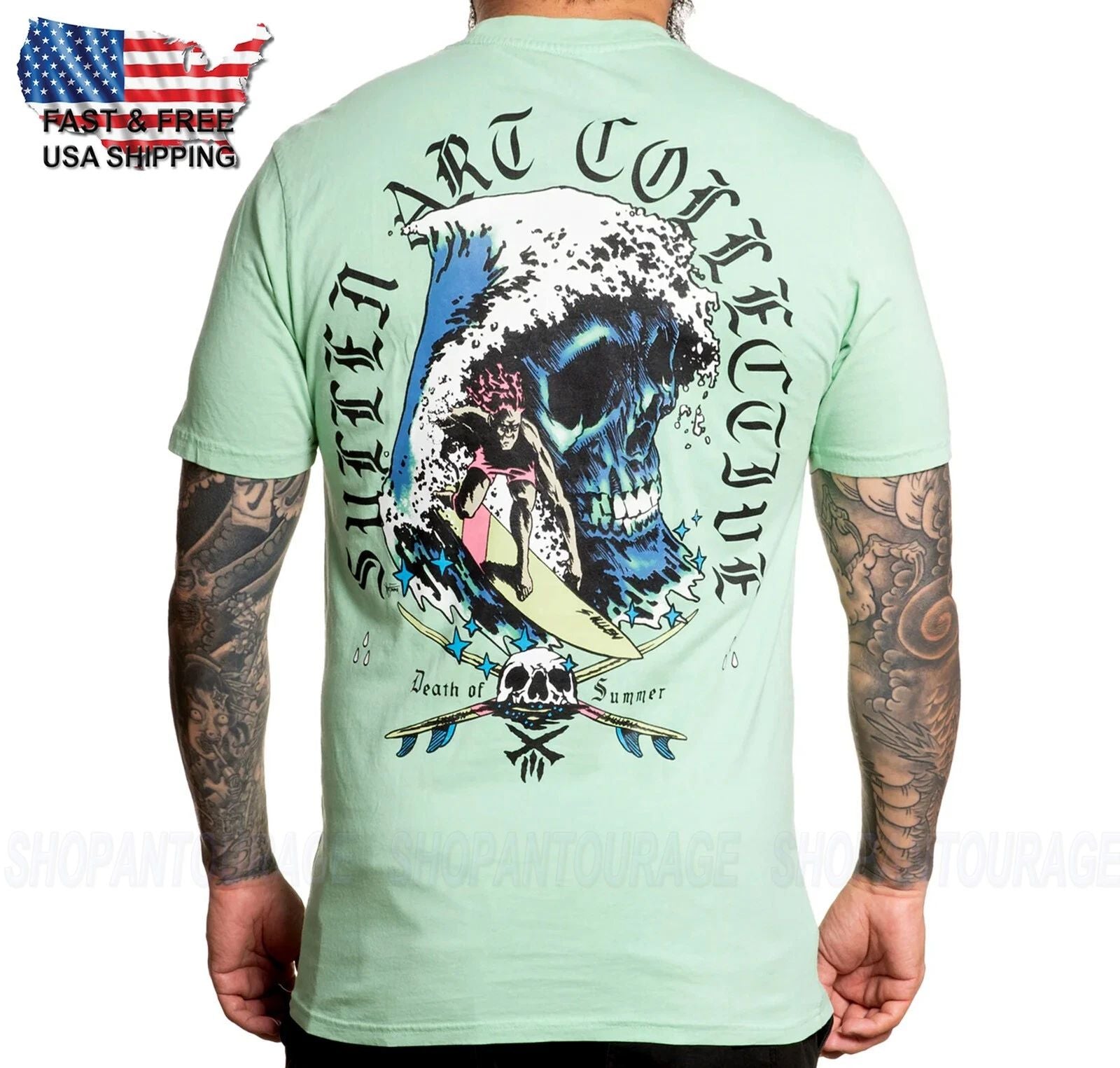 Sullen Art Collective Death Swell Premium SCM6308 T-Shirt Per Uomo