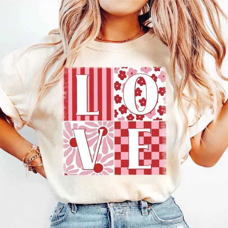 Retro Boho Love Valentine Comfort T Shirt