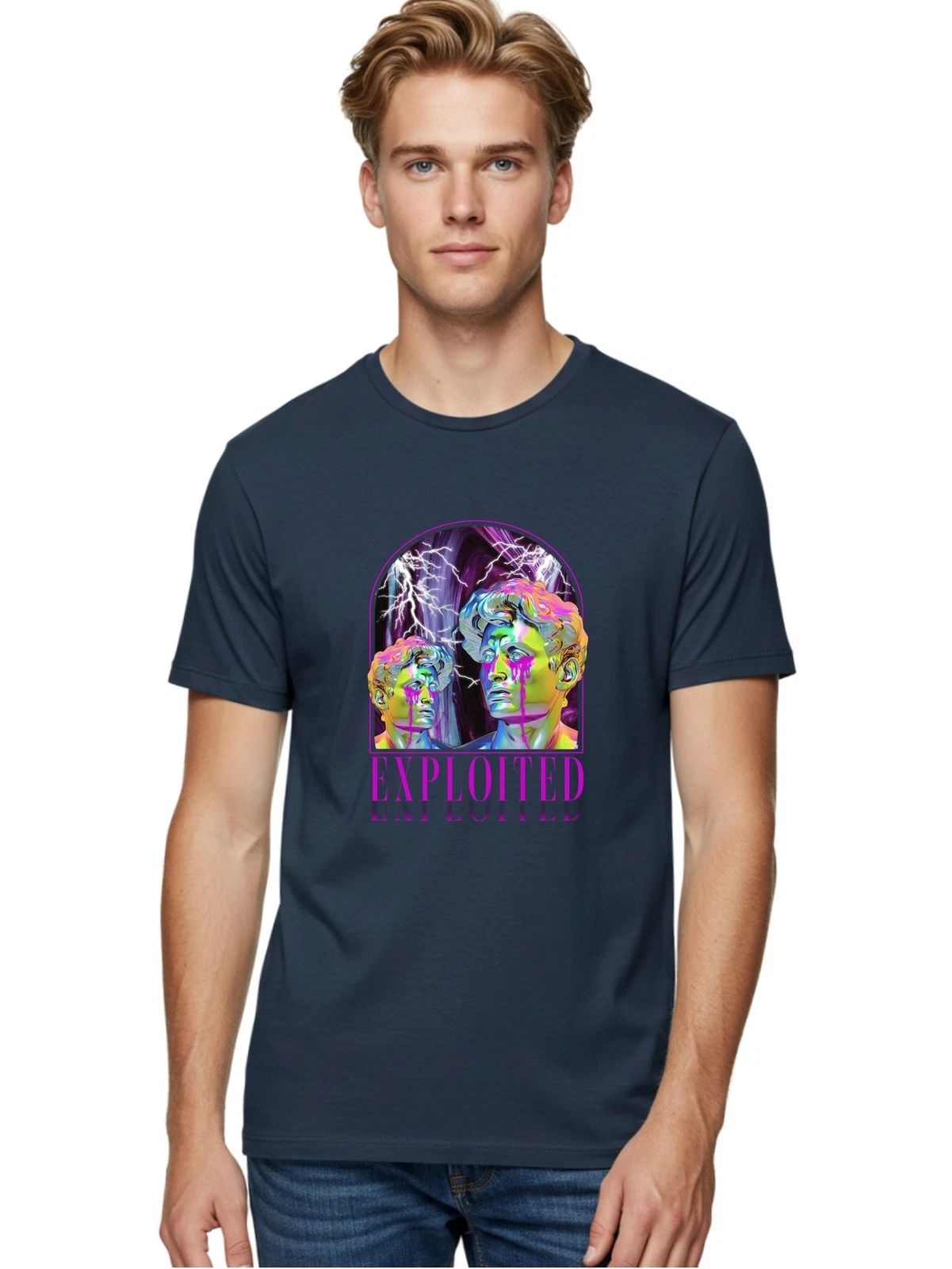 Exploited Mens Graphic Tee,100% Cotton,Casual Summer Wear