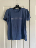 Modern Amusement Blue Sliver Metallic Sparkle Natural Light Tee T Shirt Men's S