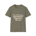Coffee & Chaos Unisex Softstyle T-Shirt, Funny Gift, Casual Wear, Coffee
