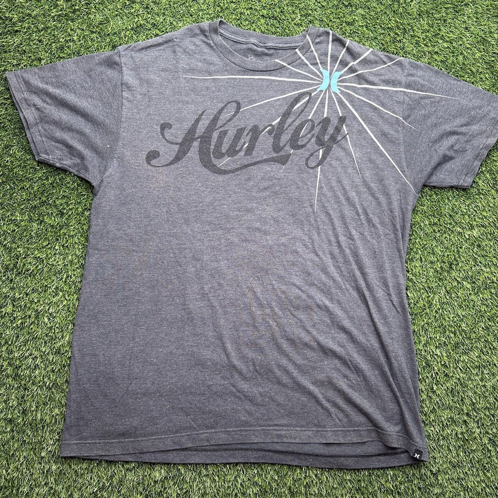 Hurley T Shirt Mens XL Gray Short Sleeve Surf Outdoors Cyber