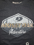 XL Mossy Oak Adventure Black Short Sleeve Tree And Camo Logo Tee NWT (M7)