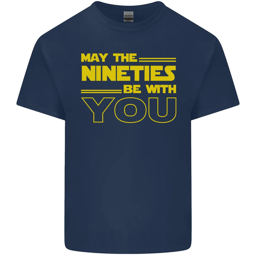 May the 90s Nineties Be With You Sci-Fi Mens Cotton T-Shirt Tee Top