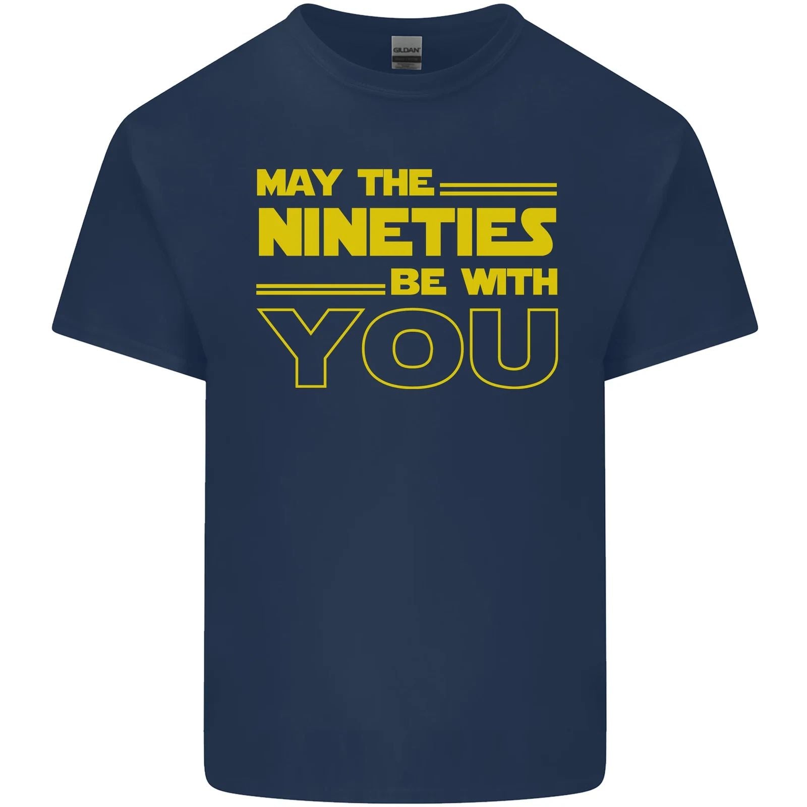 May the 90s Nineties Be With You Sci-Fi Mens Cotton T-Shirt Tee Top