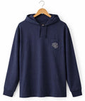 Polo Ralph Lauren Mens T Shirt Hoodie 2X Big Navy Graphic Cotton Pullover