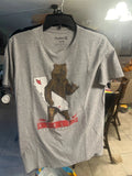 Hurley california m mens t shirt surf bear grey