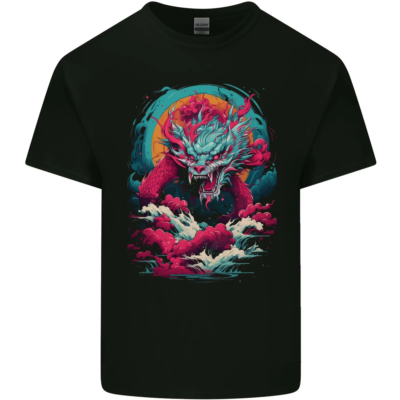 Fantasy Fire Dragon 6 Mens Cotton T-Shirt Tee Top