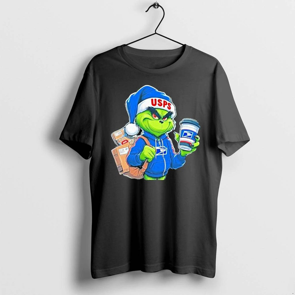 Grinch Drink Coffee Usps Logo Tshirts Sweater