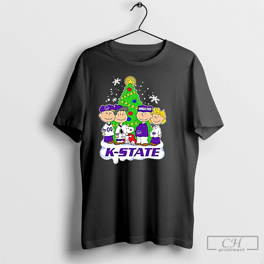 Classic Peanuts Characters X Kansas State Wildcats Chrismas T Shirts