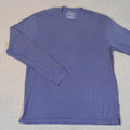 Reworn Long Sleeve Everyday T Shirt Men's Size Large Blue 100% Cotton Outdoor