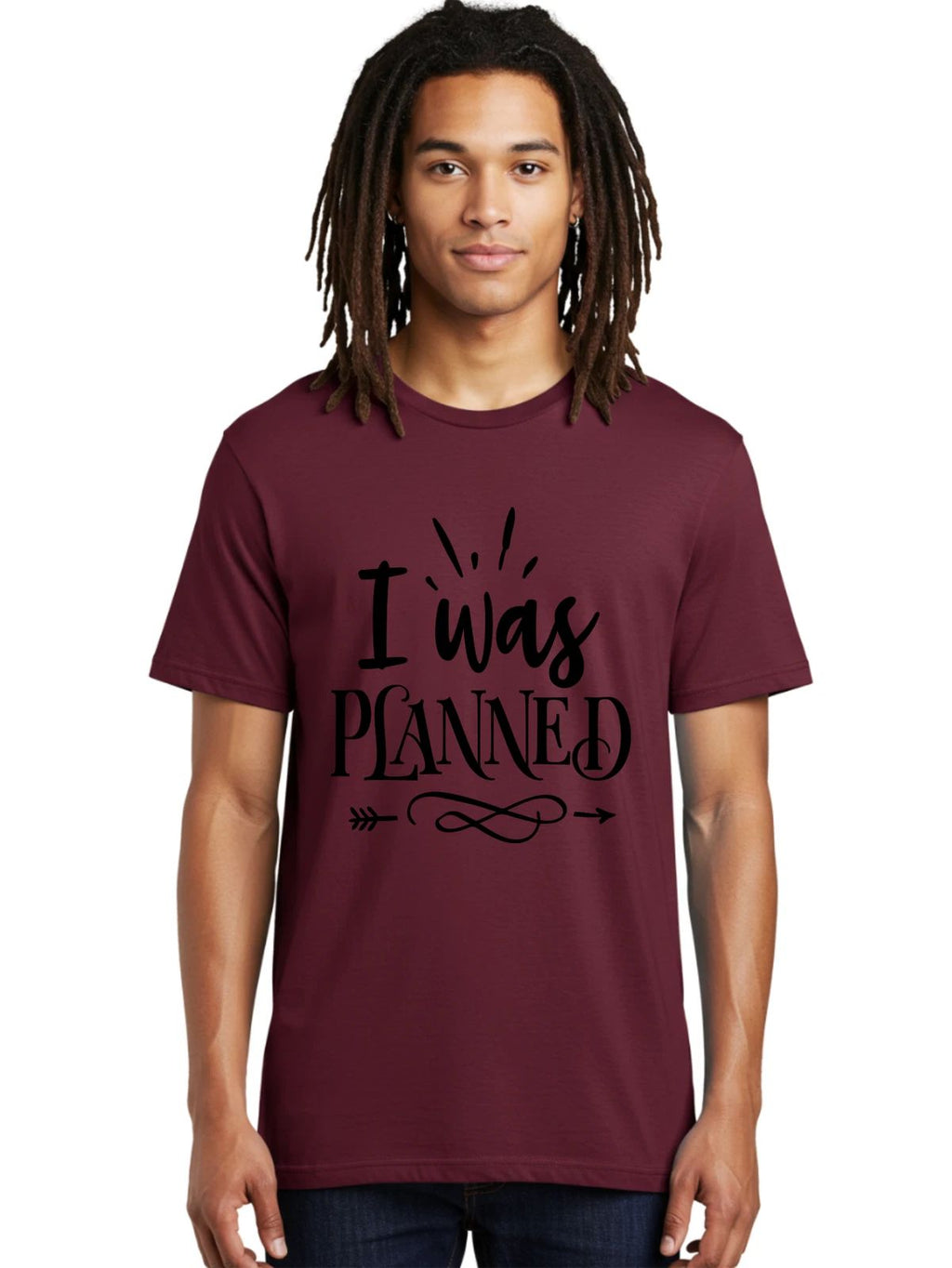 I Was Planned Mens Graphic Tee, 100% Cotton, Casual Summer Wear