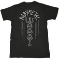 Men's Babymetal Skull Sword Slim Fit T-shirt Large Black