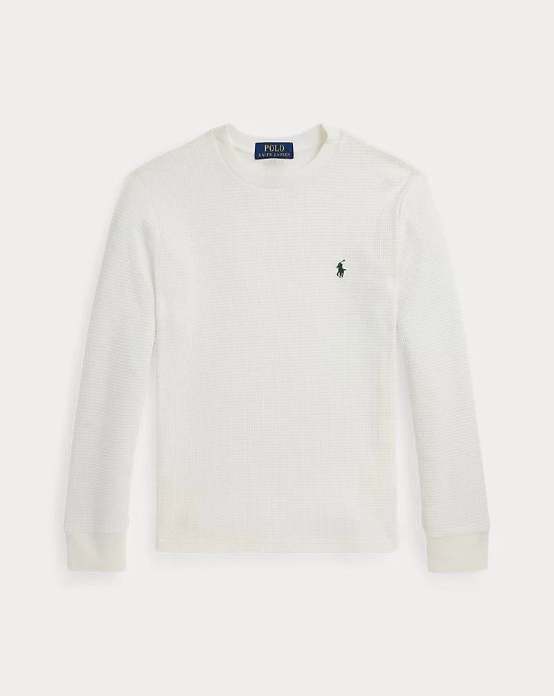 Polo Ralph Lauren Sleep Shirt Men Large Waffle Knit Thermal Crewneck Pajama Home