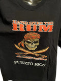 Hand Over The Rum Puerto Rico Sz Large Pirate Skull Swords Travel T-Shirt