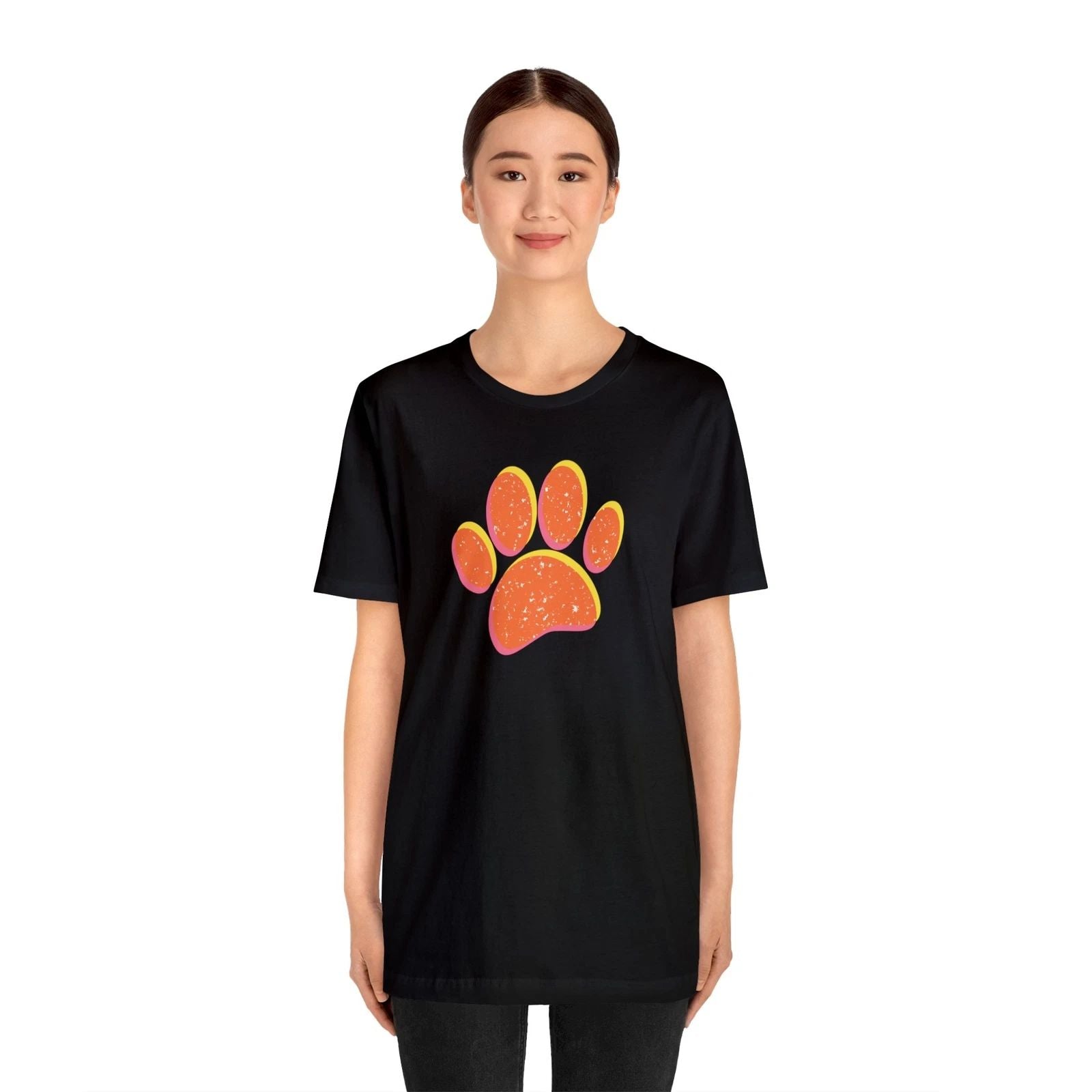 Dog Lover, Vintage Style Dog Paw Print, Unisex Jersey Short Sleeve Tee