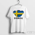 Classic Sverige Bear Head Sweden Flag T Shirts