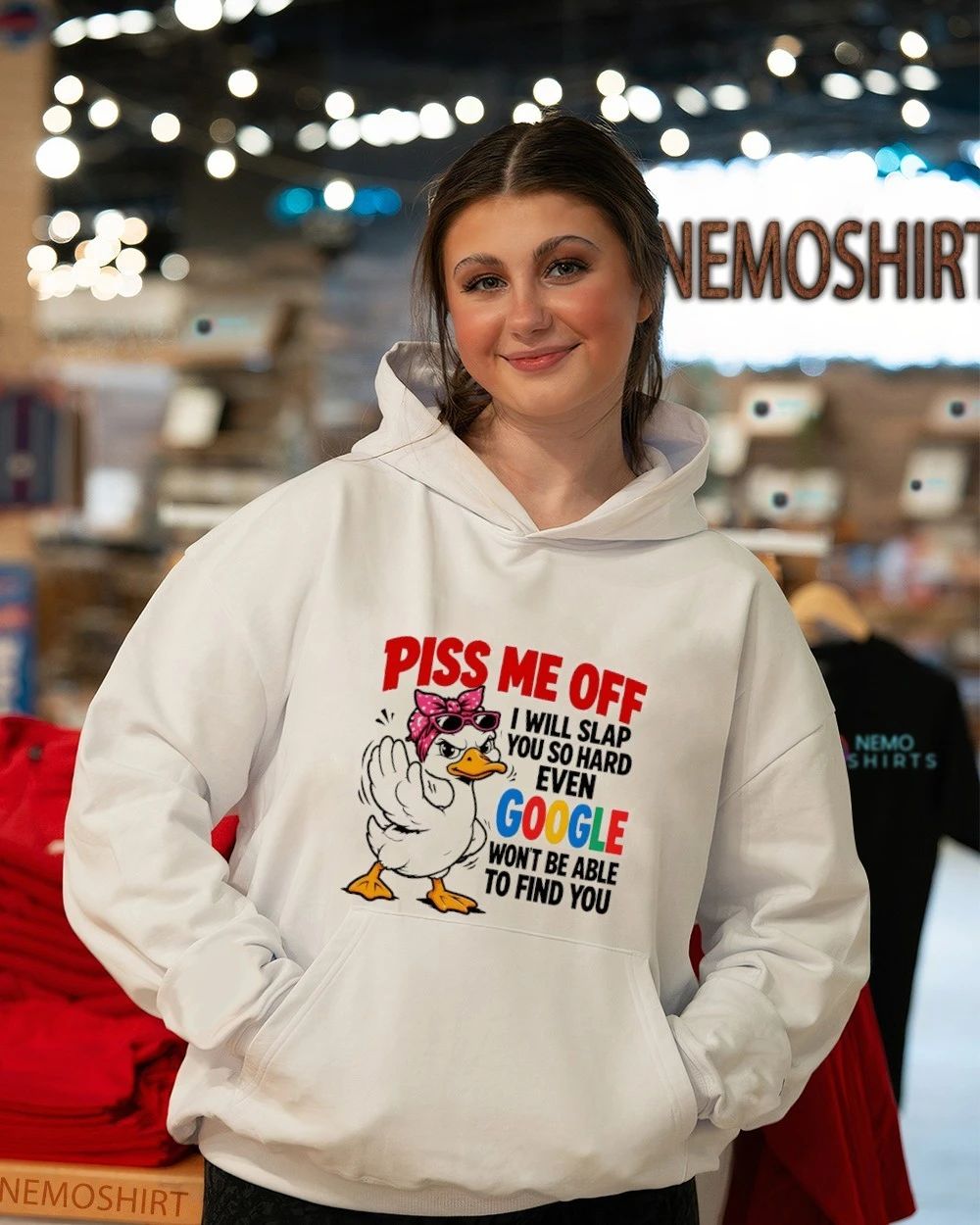 Angry Duck Piss Me Off I Will Slap You So Hard Even Google Won’t Be Able to Find You shirt
