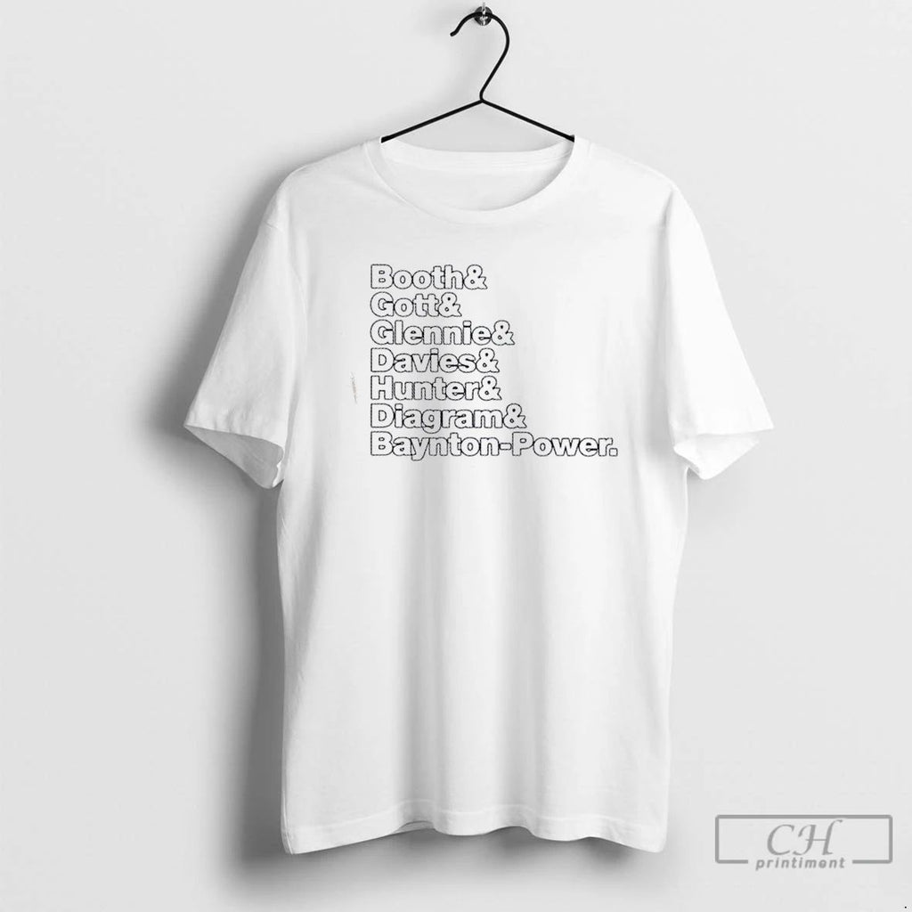 Classic Booth Gott Glennie Davies Hunter Diagram And Baynton Power T Shirts