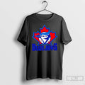 Classic Toronto Blue Jays Logo Inside Red Maple Leaf T Shirts