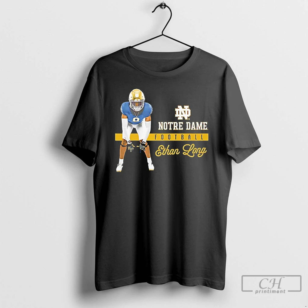 Premium Ethan Long Cartoon Notre Dame Fighting Irish T Shirts