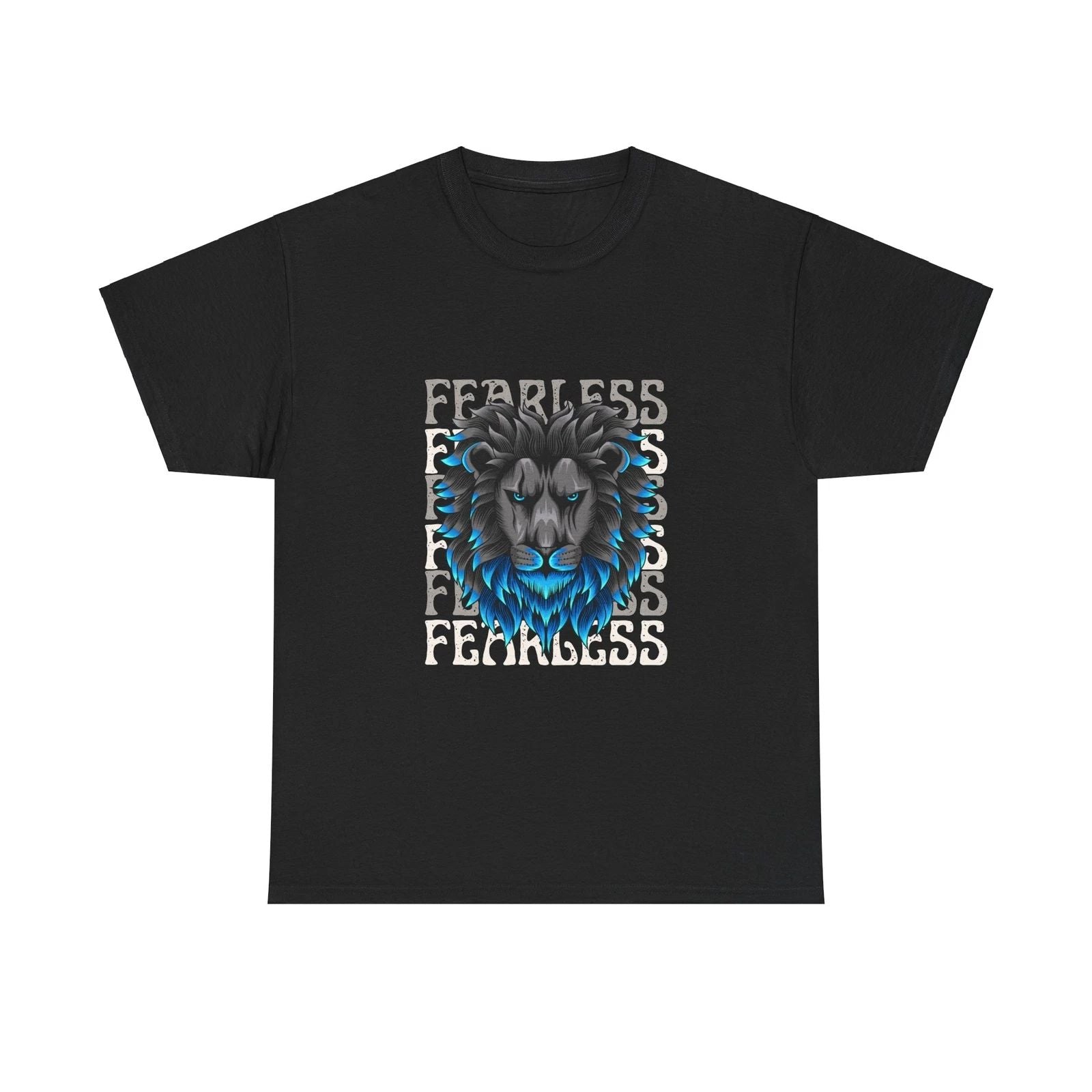 Fearless Lion Graphic Unisex T-Shirt - Motivational Tee, Gift for Lions Lovers