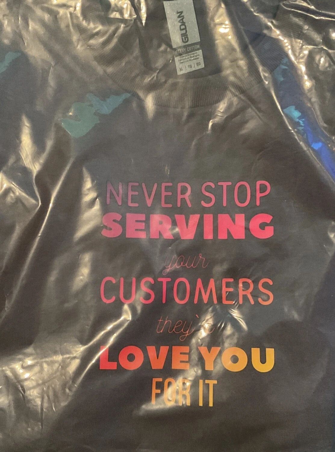 Gildan Black XL Motivational Heavy Cotton Short Sleeve T Shirt