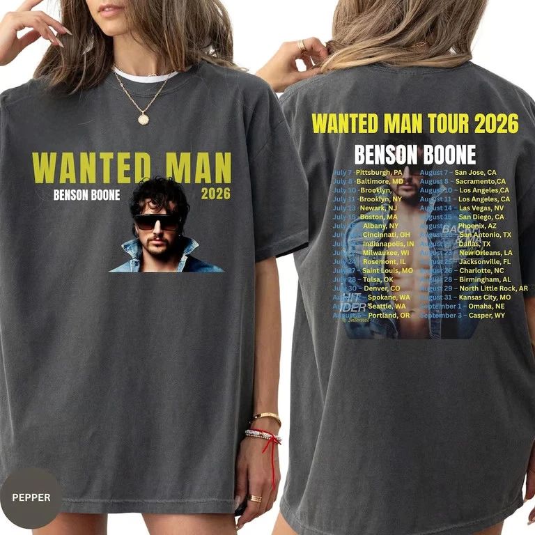 Wanted Man Tour 2026 Shirt, Concert Tshirt,Summer Music Lover Gift Tee